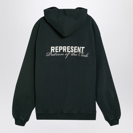 Represent Forest Green Cotton Hoodie With Logo