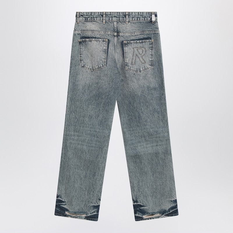 Represent Washed Blue Jeans With Rips