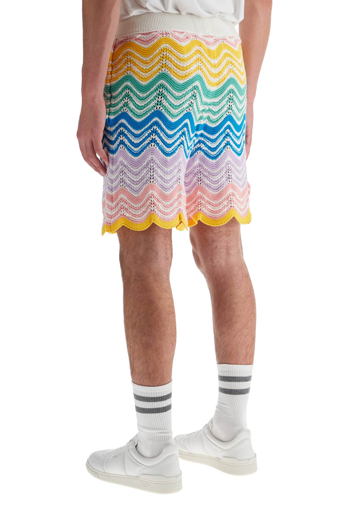 Casablanca Gradient Wave Knit Bermuda Shorts