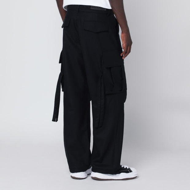DARKPARK Black Saint Wool Cargo Trousers