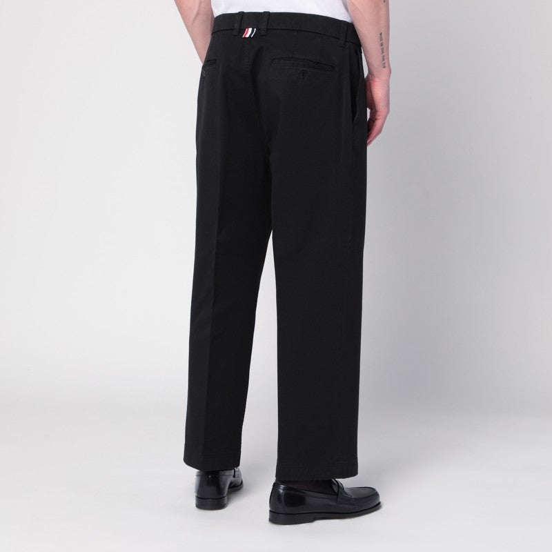 Thom Browne Black Cotton Trousers