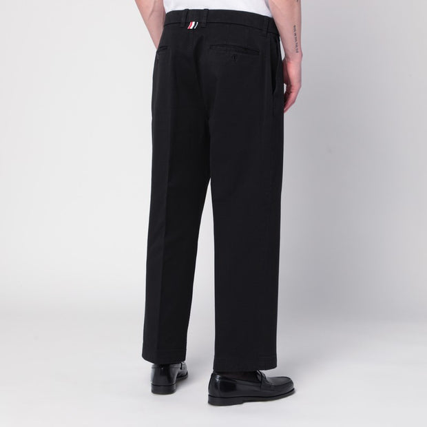 Thom Browne Black Cotton Trousers
