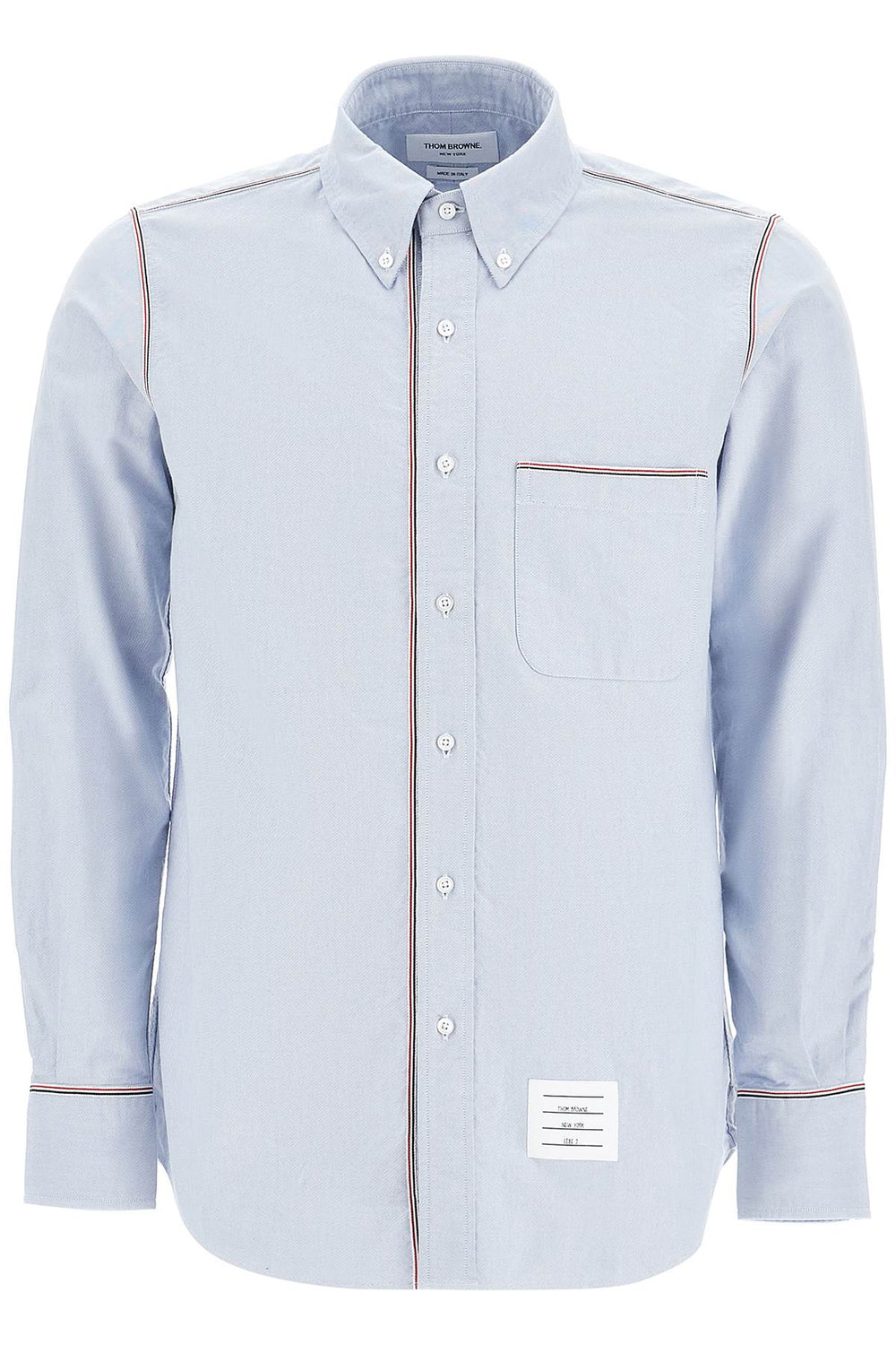 Thom Browne Button-Down Shirt With Grosgrain Trim