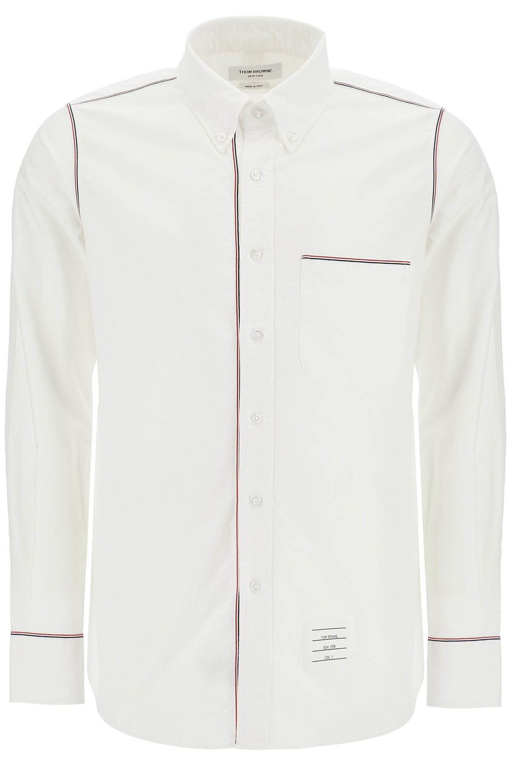 Thom Browne Button-Down Shirt With Gros-Grain Trim