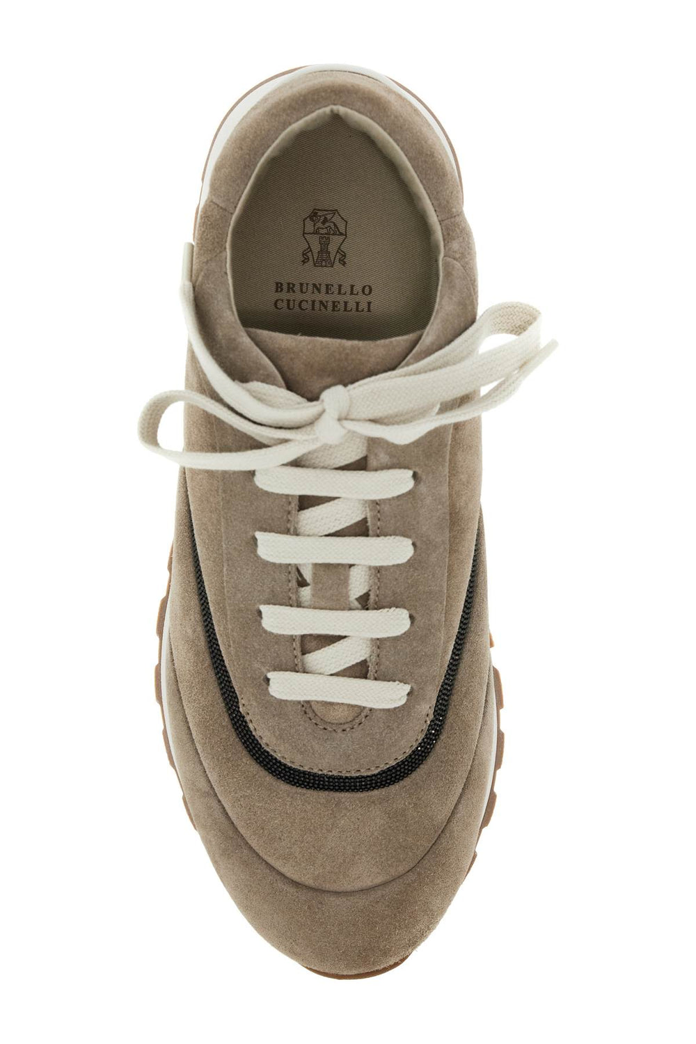 Brunello Cucinelli Suede With Monili Sneakers