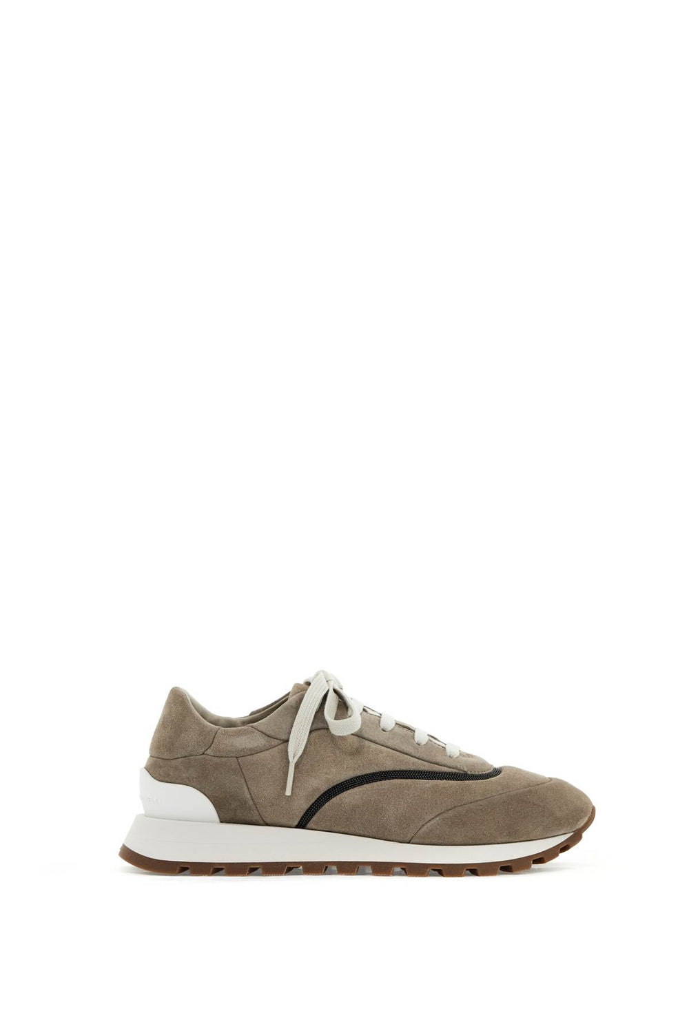 Brunello Cucinelli Suede With Monili Sneakers