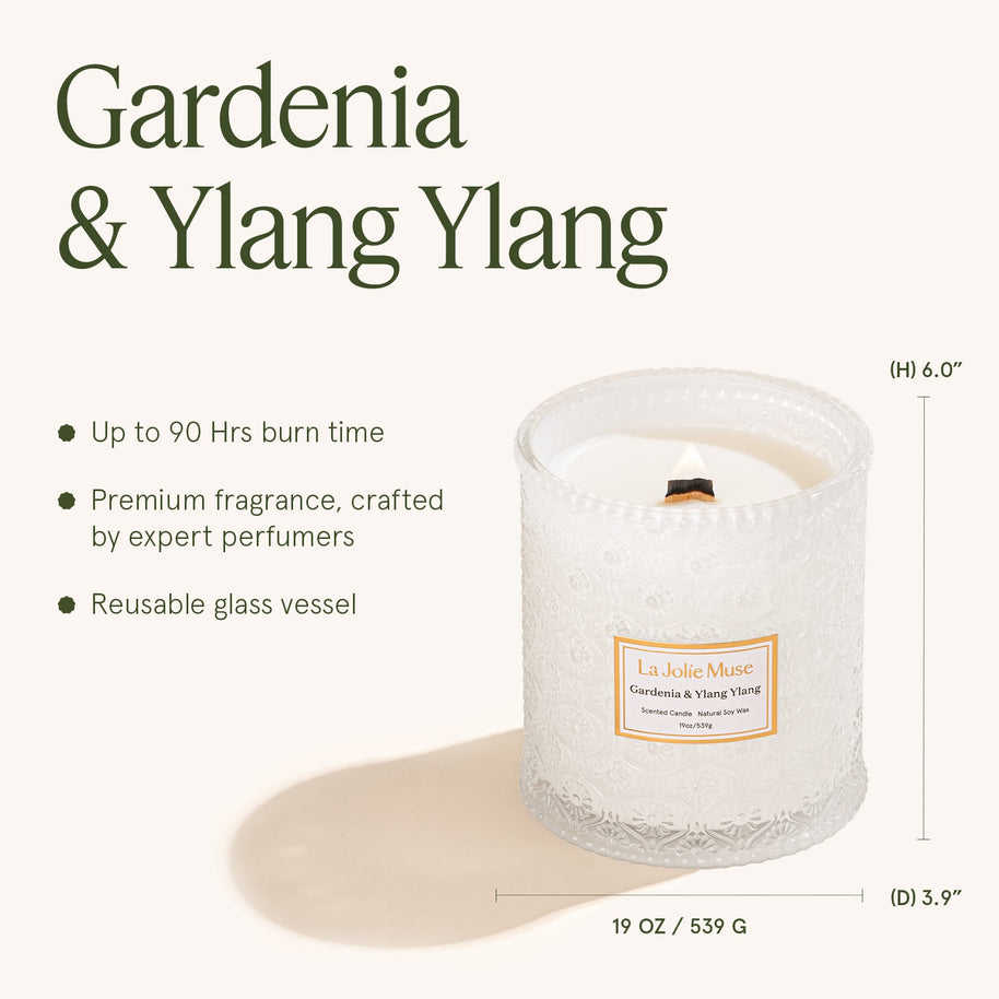 LA JOLIE MUSE Maelyn - Gardenia & Ylang Ylang 19oz Candle