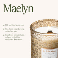 LA JOLIE MUSE Maelyn -  Island Coconut 19oz Candle