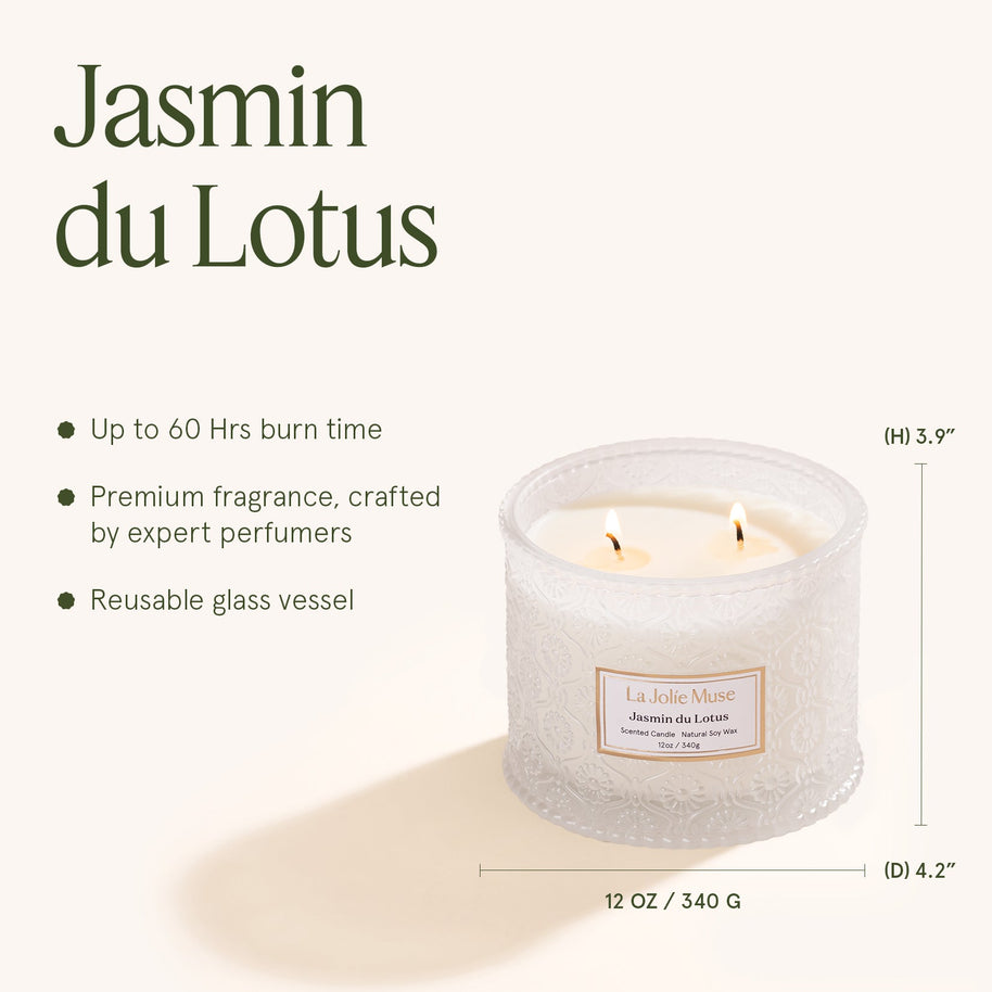 LA JOLIE MUSE Maelyn -  Jasmin Du Lotus 12oz Candle