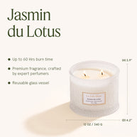 LA JOLIE MUSE Maelyn -  Jasmin Du Lotus 12oz Candle