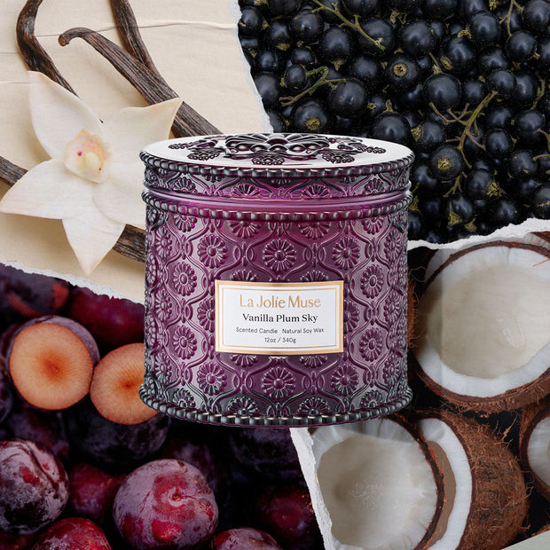 LA JOLIE MUSE Maelyn - Vanilla Plum Sky 12oz Candle