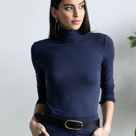 KiraGrace GRACE TURTLENECK: MARINE NAVY