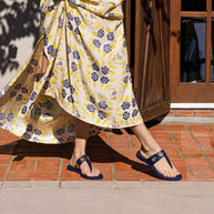 Larroude Milan S In Navy PVC