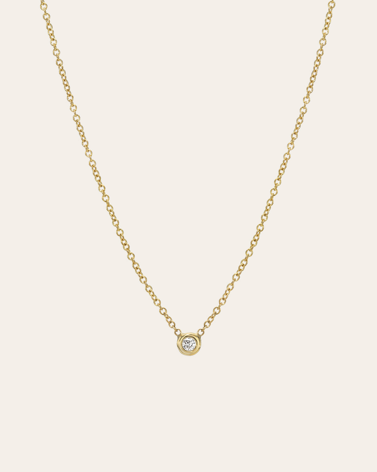 Zoe Lev Kids Mini Bezel Diamond Necklace