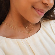 Zoe Lev Kids Mini Bezel Diamond Necklace