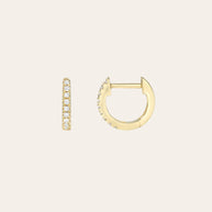 Zoe Lev Mini Diamond Huggie Earrings