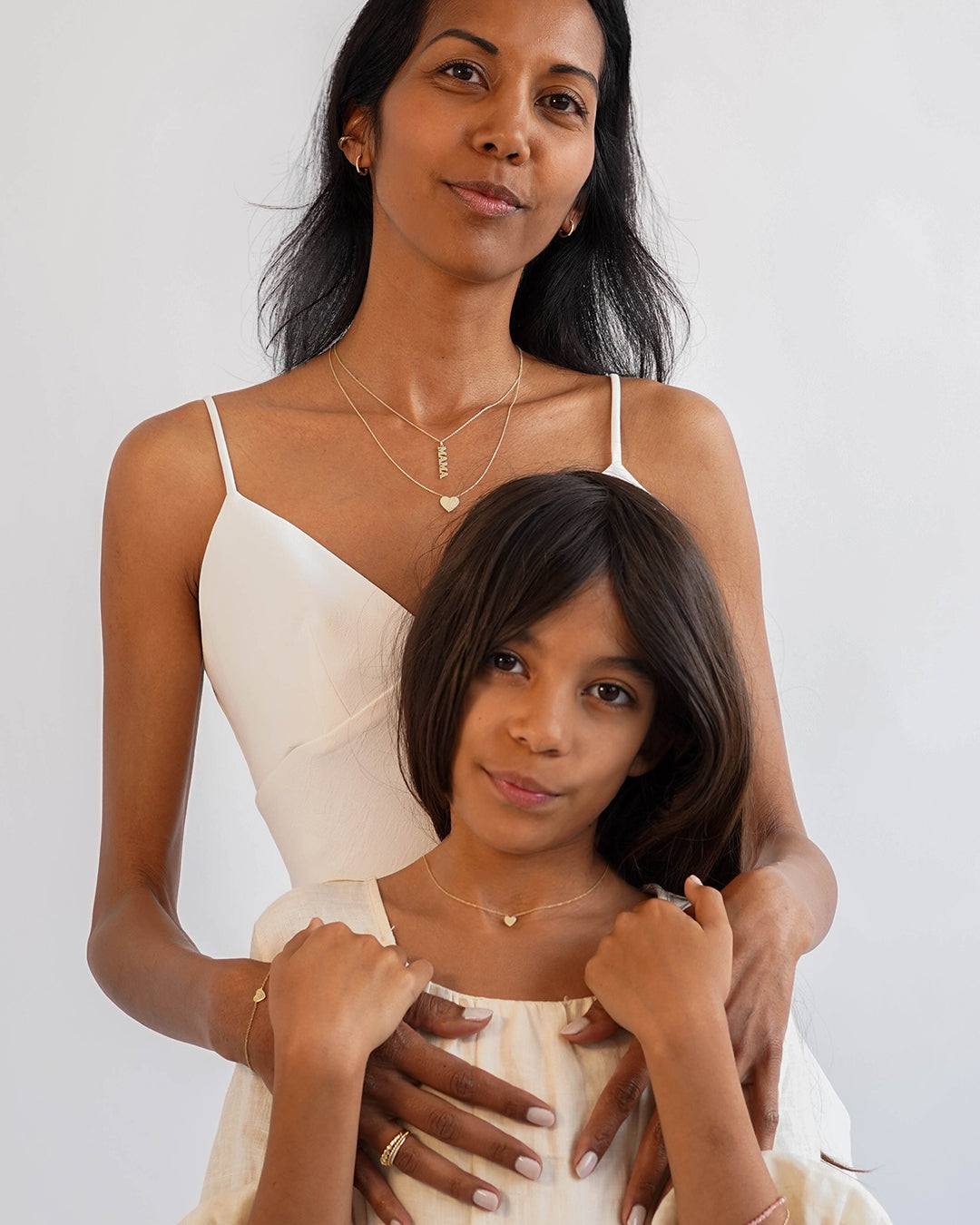 Zoe Lev 14K Gold Heart Necklaces - Mommy + Me