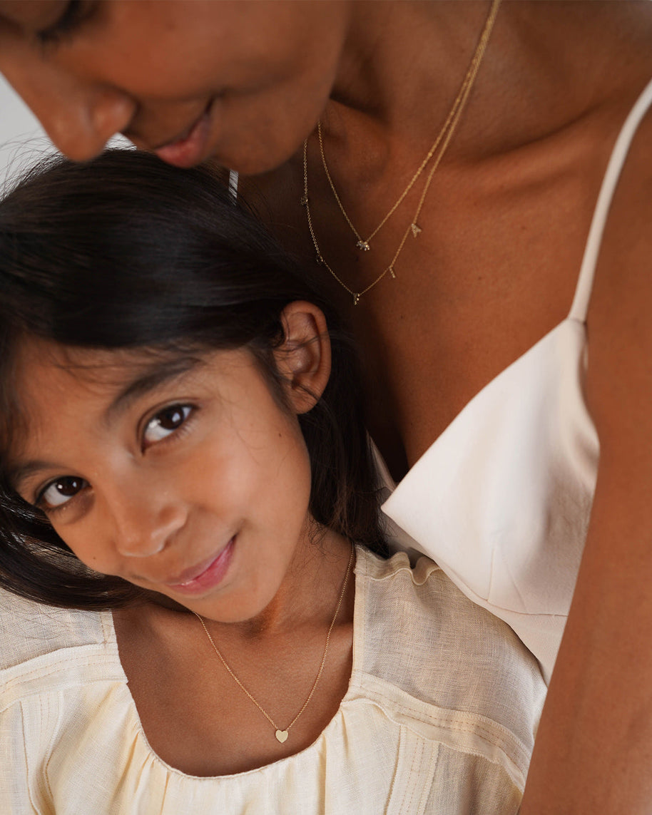 Zoe Lev 14K Gold Heart Necklaces - Mommy + Me