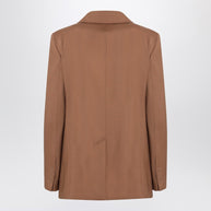 Max Mara Studio Single-breasted Jacket In Hazelnut Colour
