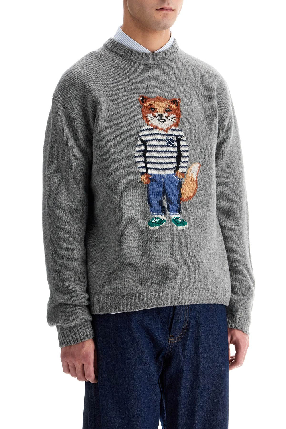 Maison Kitsune Dressed Fox Wool Sweater