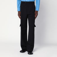NAMACHEKO Black Cargo Trousers In Cotton