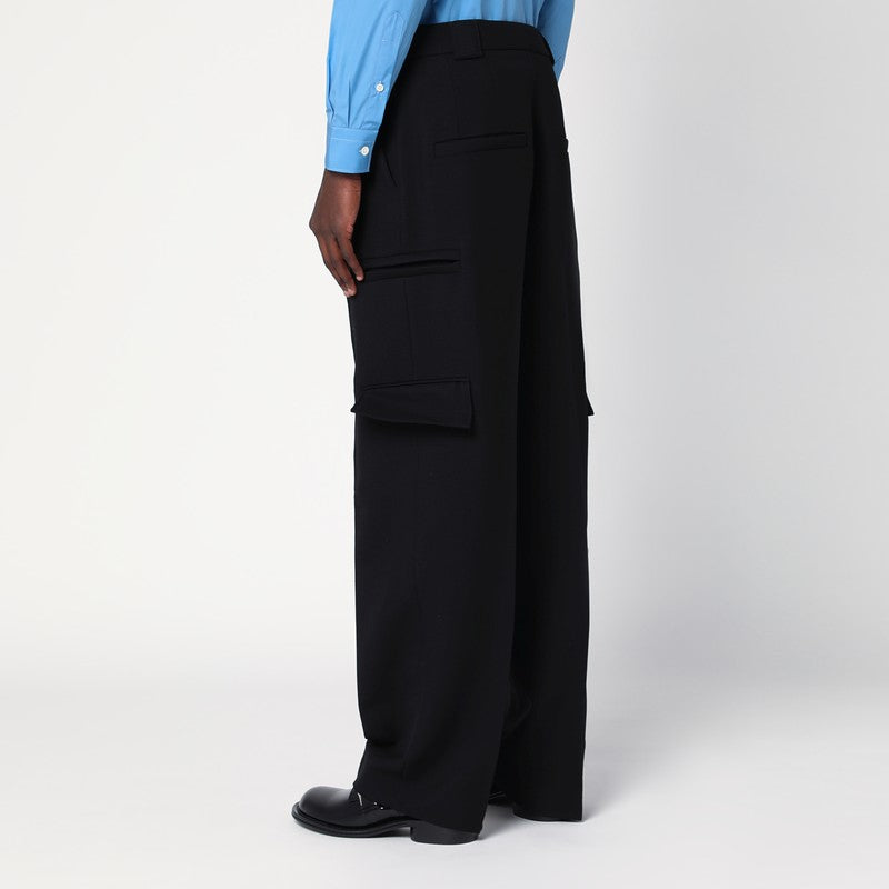 NAMACHEKO Black Cargo Trousers In Cotton