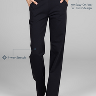 KiraGrace NINA STRAIGHT LEG PANT: BLACK