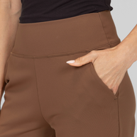 KiraGrace NINA STRAIGHT LEG PANT: DARK KHAKI