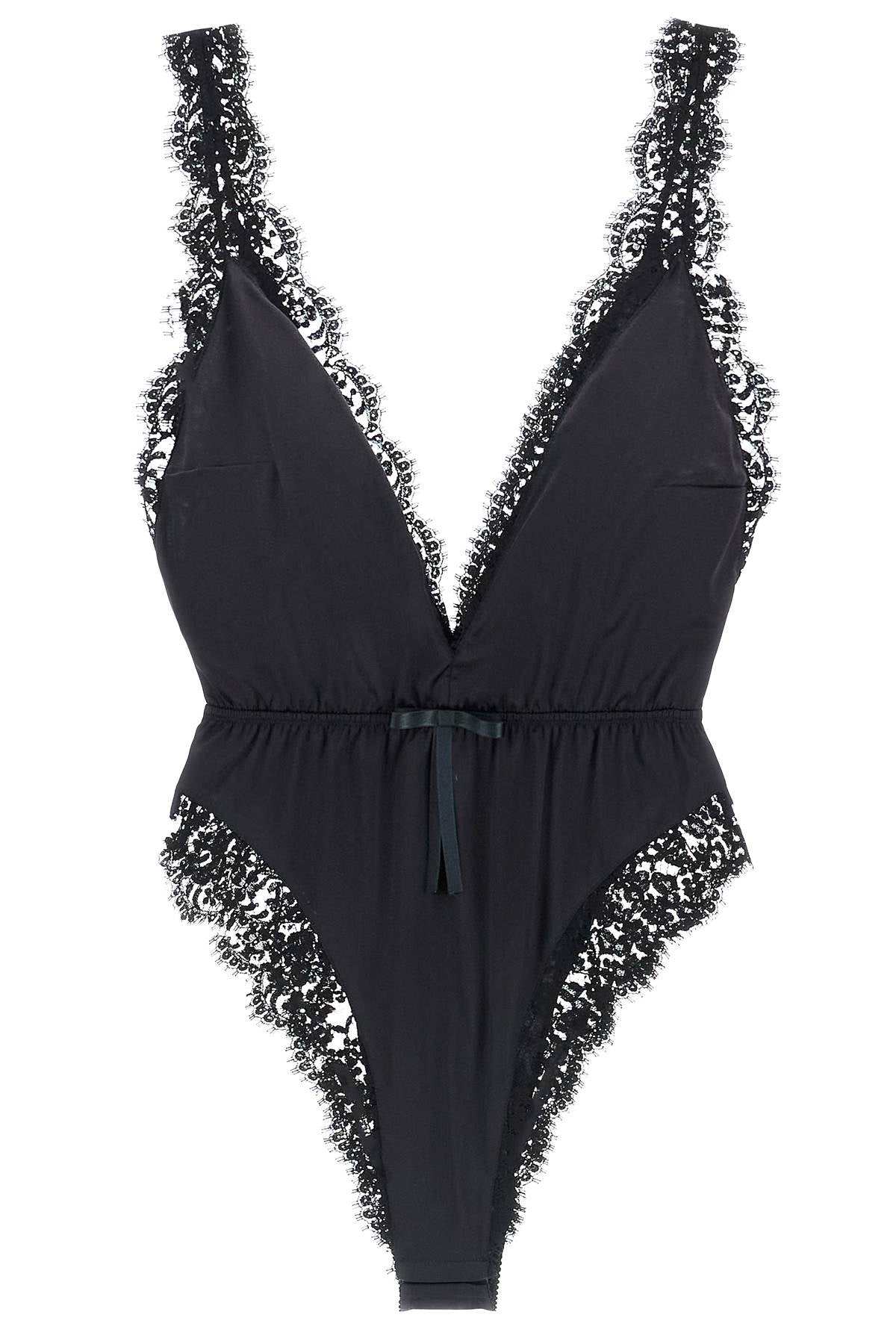 Dolce & Gabbana Silk And Lace Lingerie Bodysuit