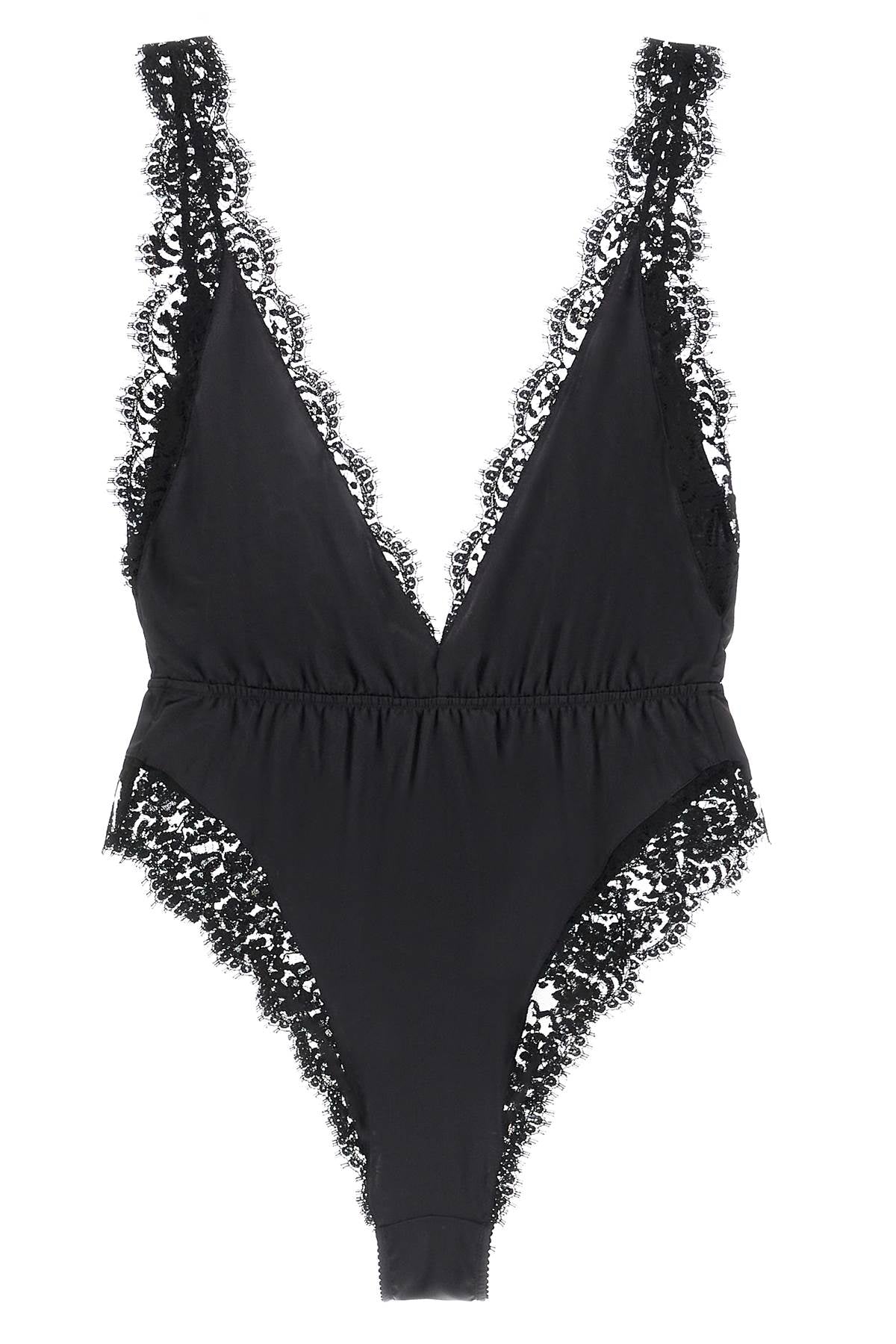 Dolce & Gabbana Silk And Lace Lingerie Bodysuit