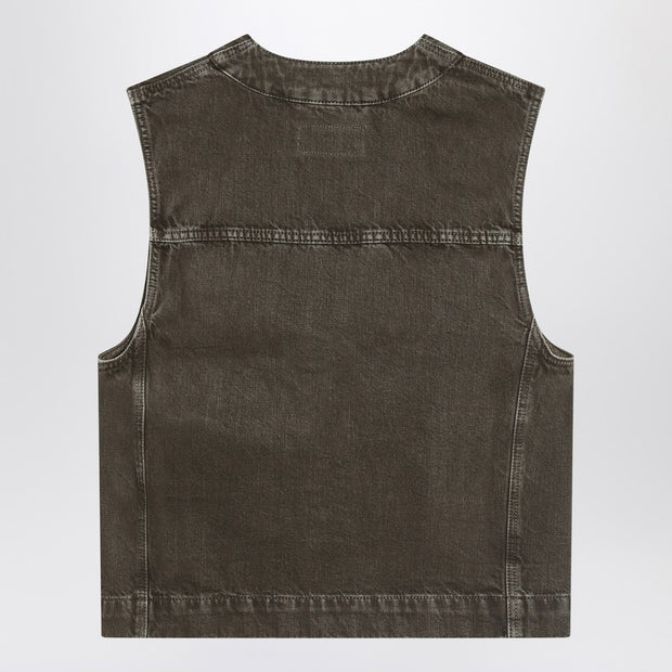 LEMAIRE Moss Green Denim Vest