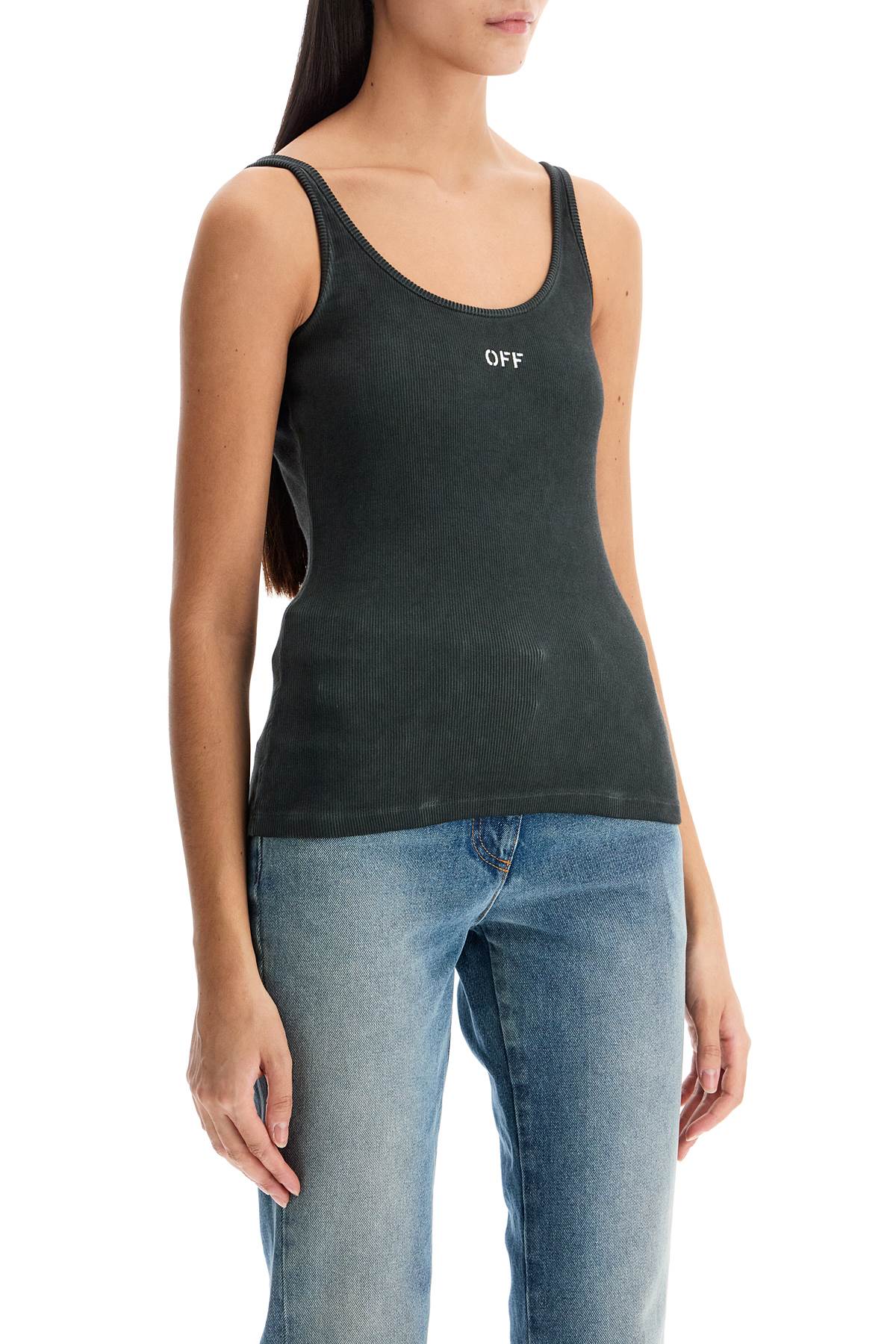 Off-White Off Stamp Rib Tank Top