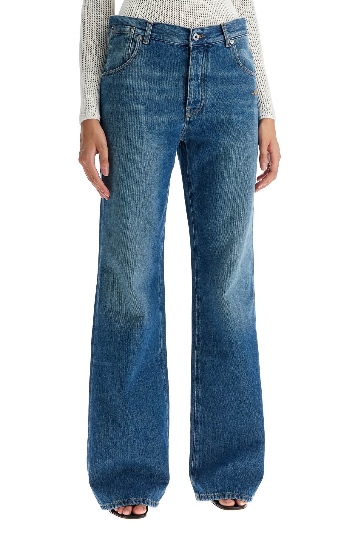 Off White Wide Leg Jeans