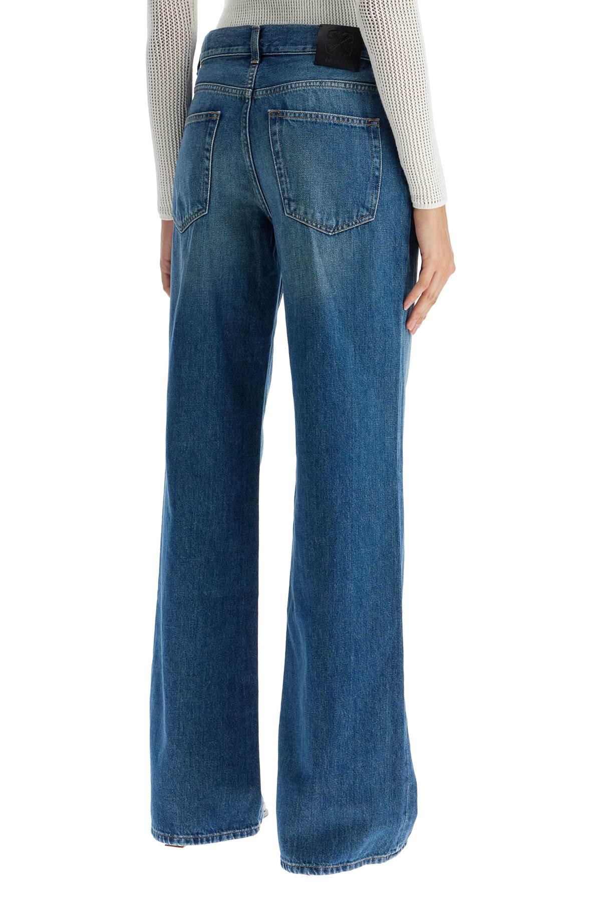 Off White Wide Leg Jeans