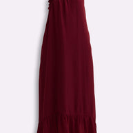 Reistor One-shoulder Midi dress in Burgundy