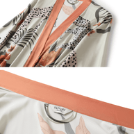 Ulivary Orange Leopard Kimono Robe