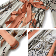 Ulivary Orange Leopard Kimono Robe