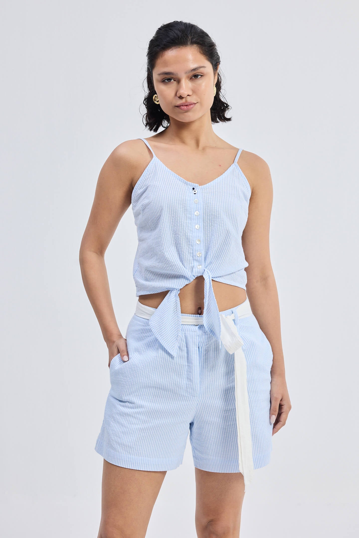 Reistor Regular Fit Shorts in Stripes