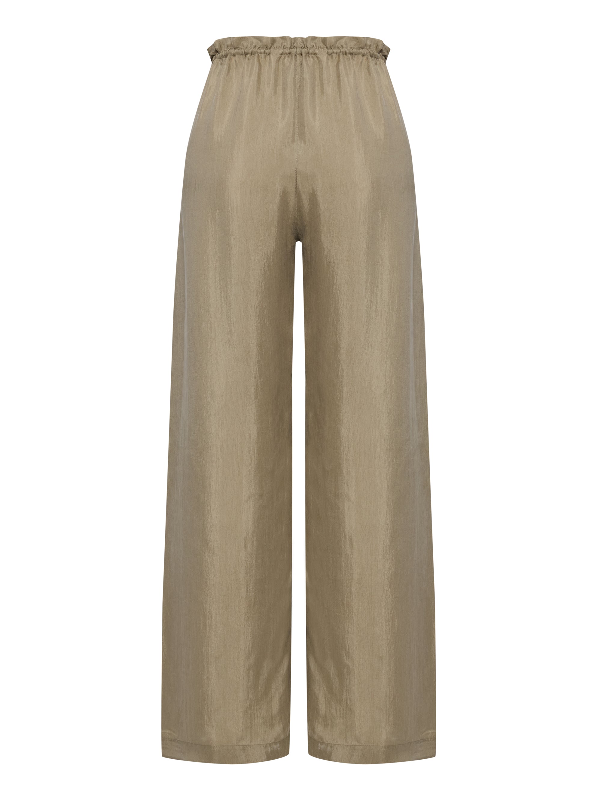 The Handloom Lucid Flow Tie Pants - Khaki Green