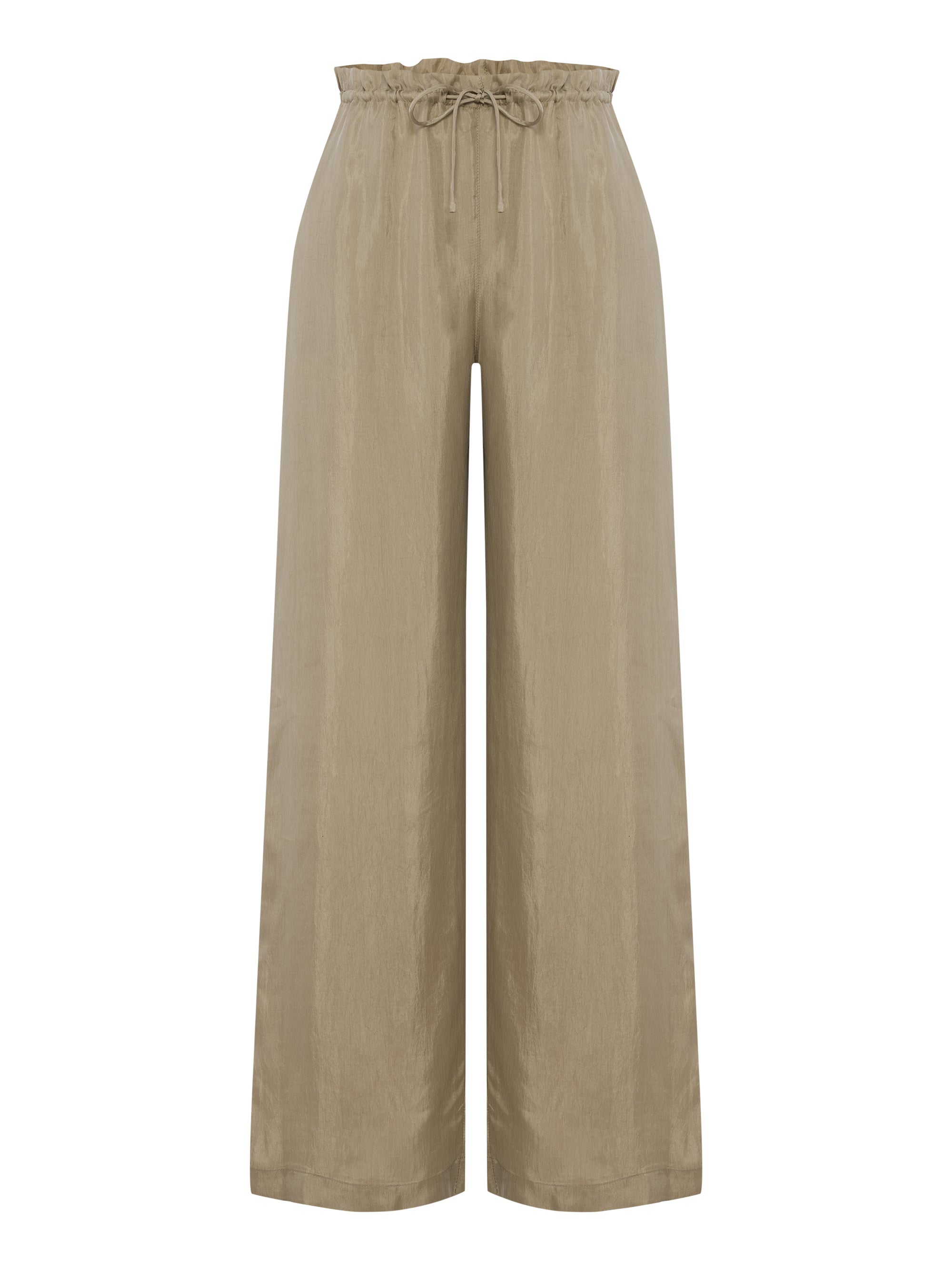 The Handloom Lucid Flow Tie Pants - Khaki Green