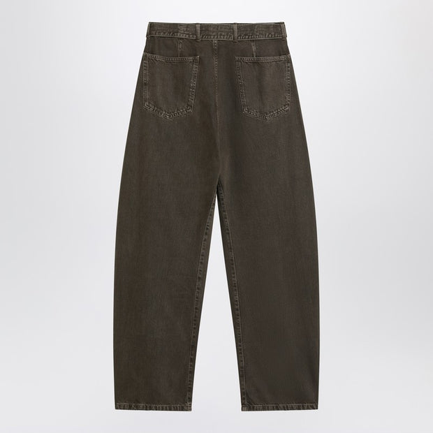 LEMAIRE Green Denim Trousers With Belt
