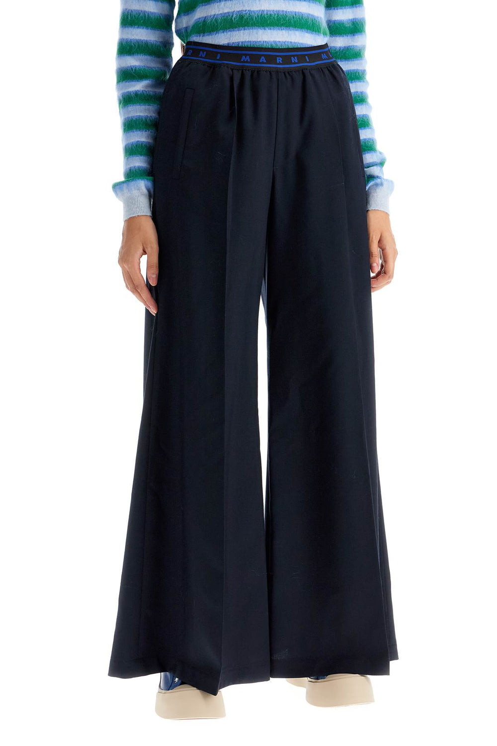 Marni Tropical Wool Palazzo Pants