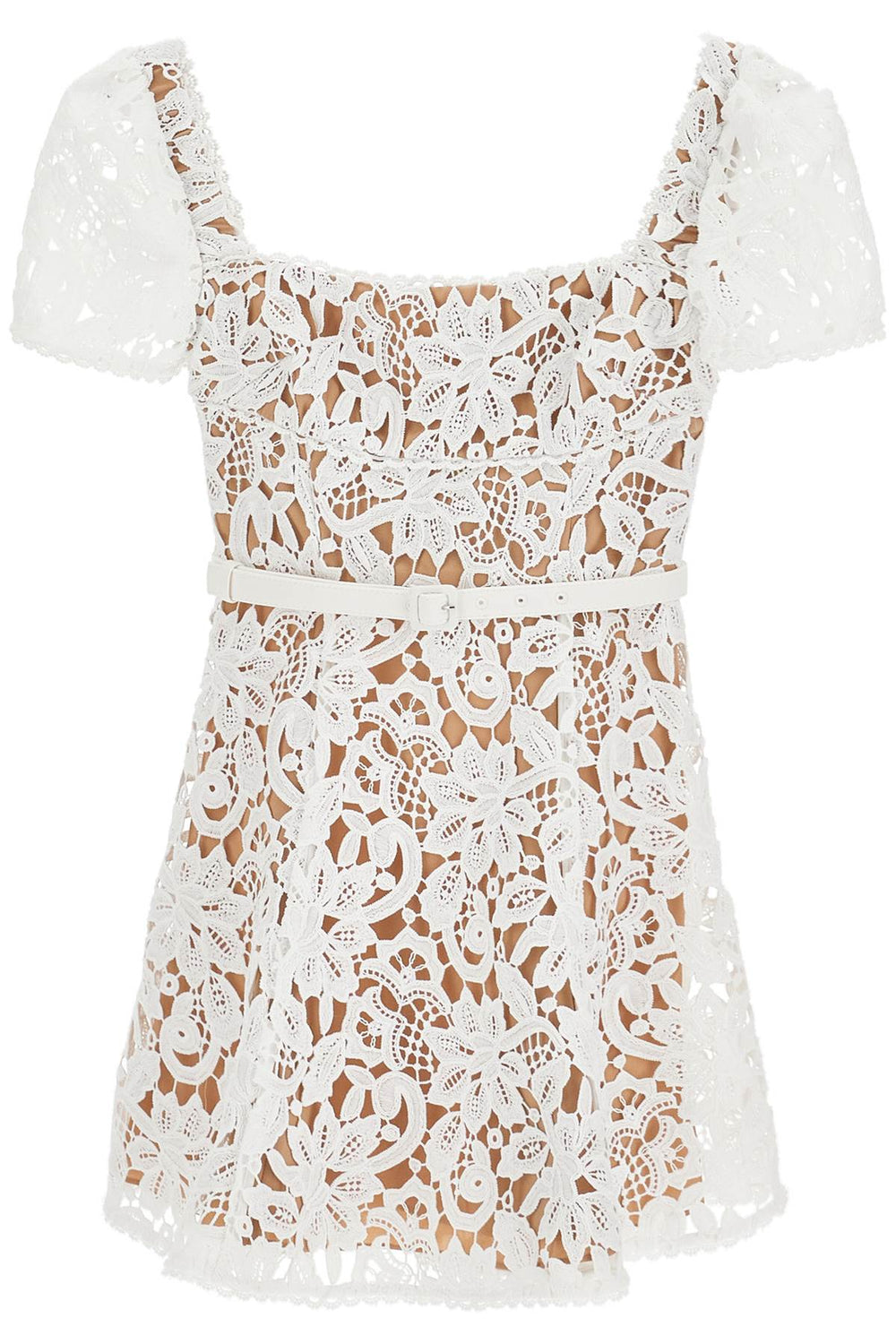 Self-Portrait Floral Lace Mini Dress