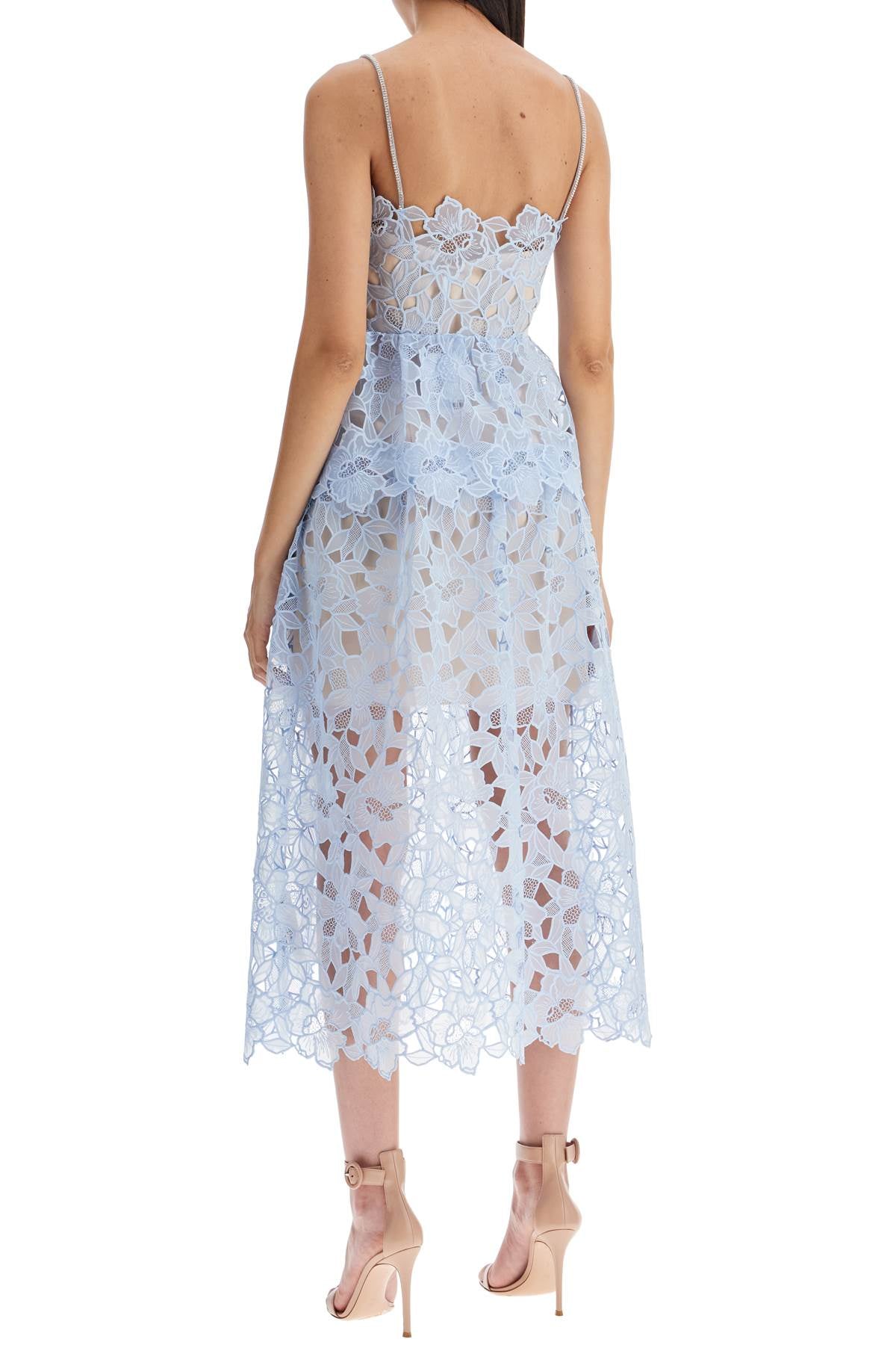 Self-Portrait Organza Lace Midi Dress