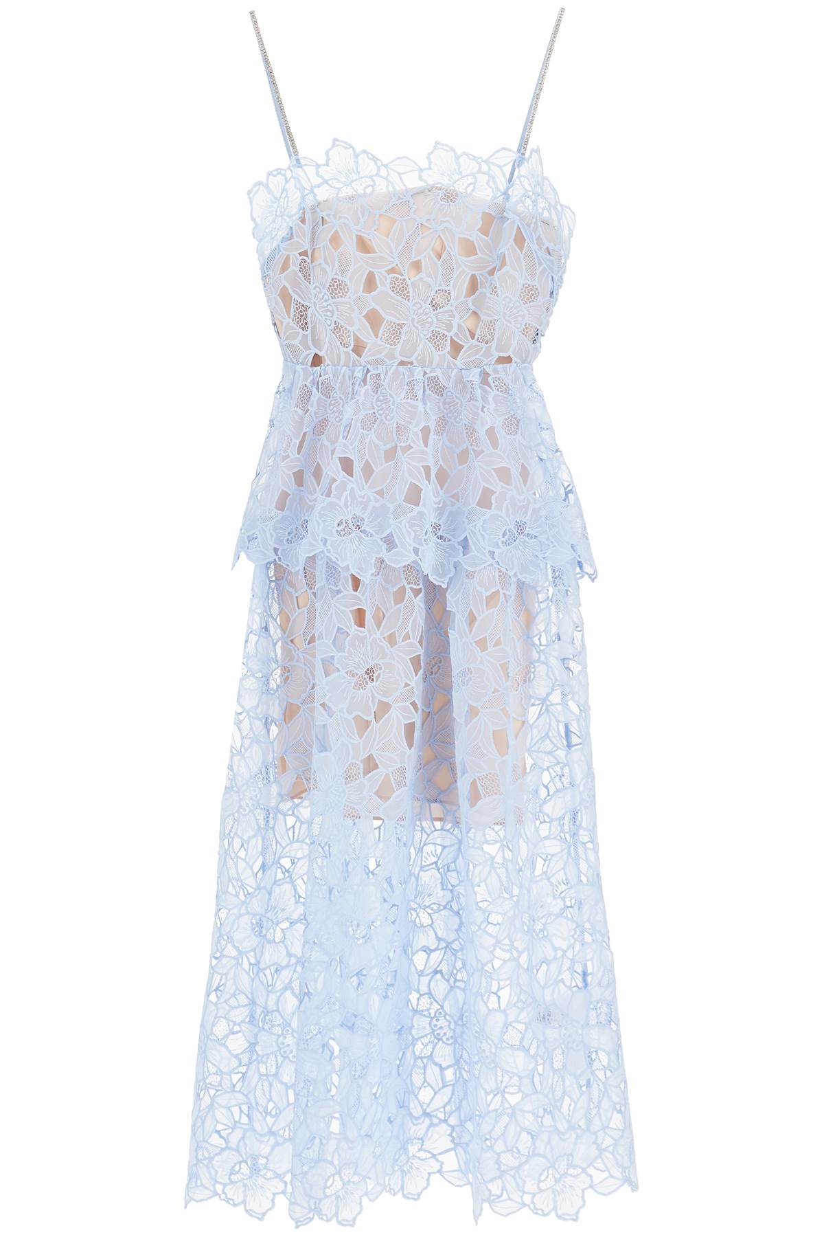 Self-Portrait Organza Lace Midi Dress