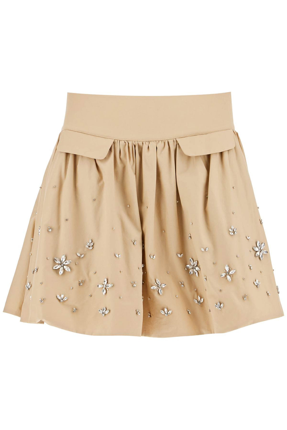 Self-Portrait Crystal Embellished Mini Skirt