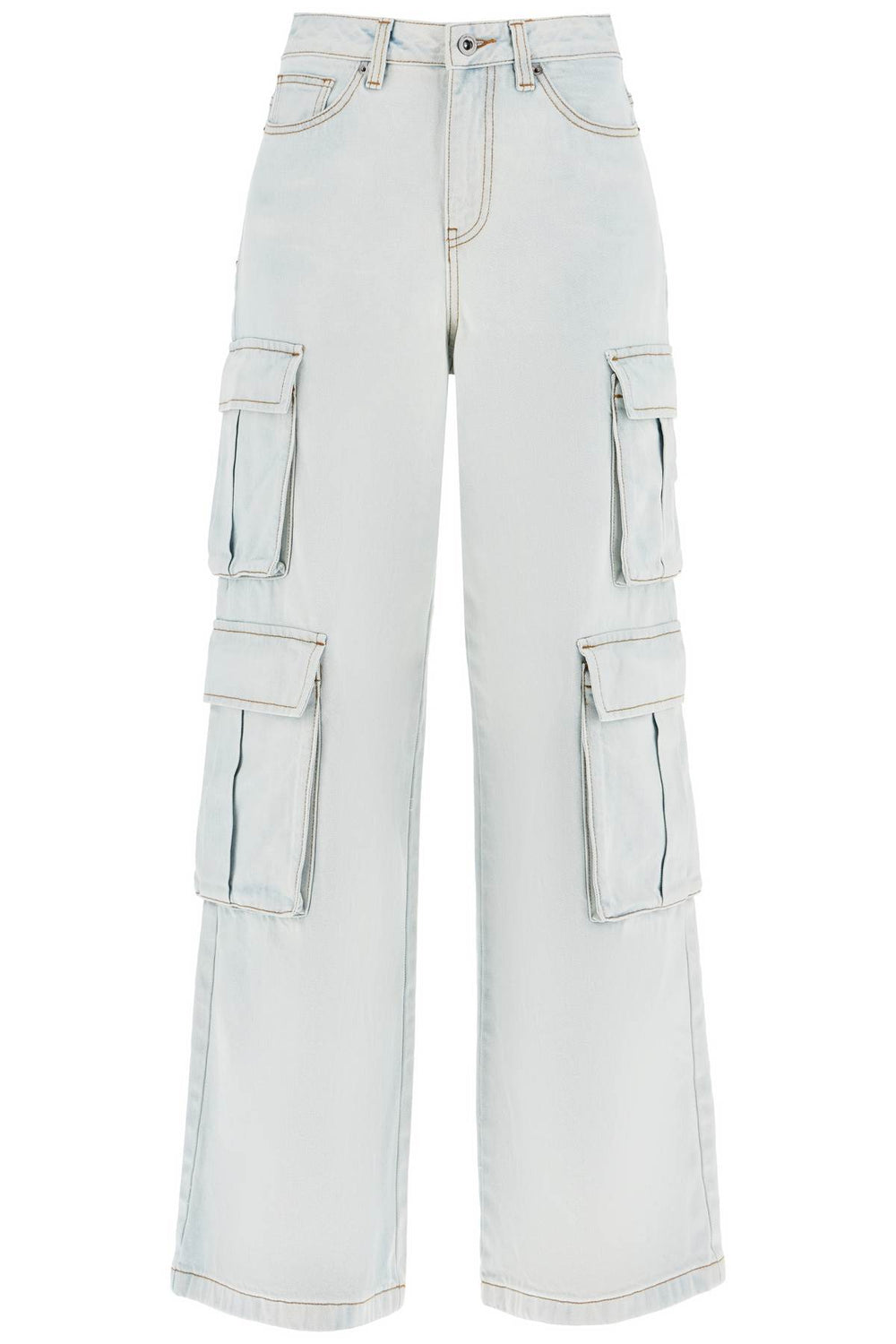 Self-Portrait Wide Leg Cargo Jeans