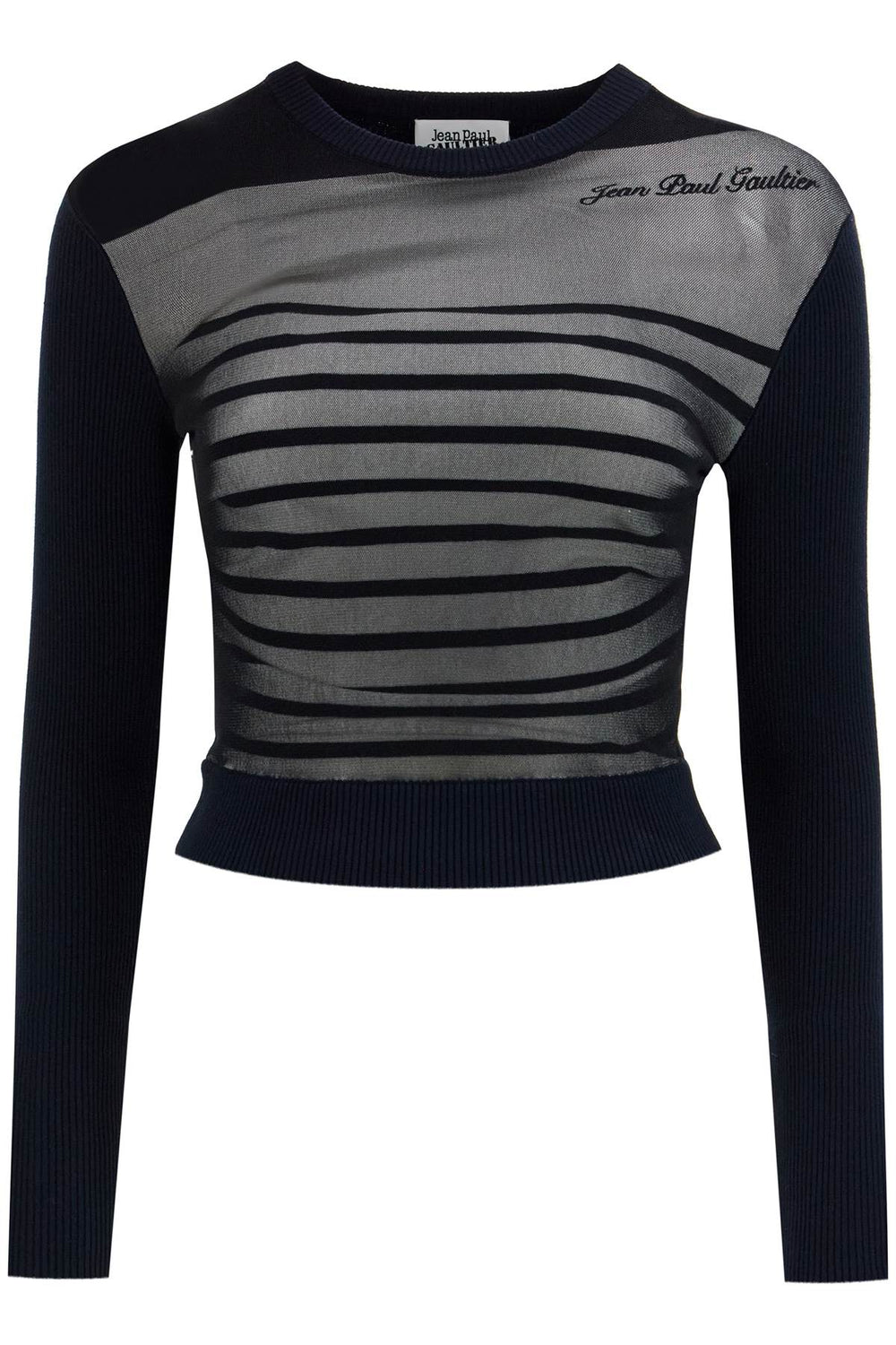 JEAN PAUL GAULTIER Striped Mesh Sweater