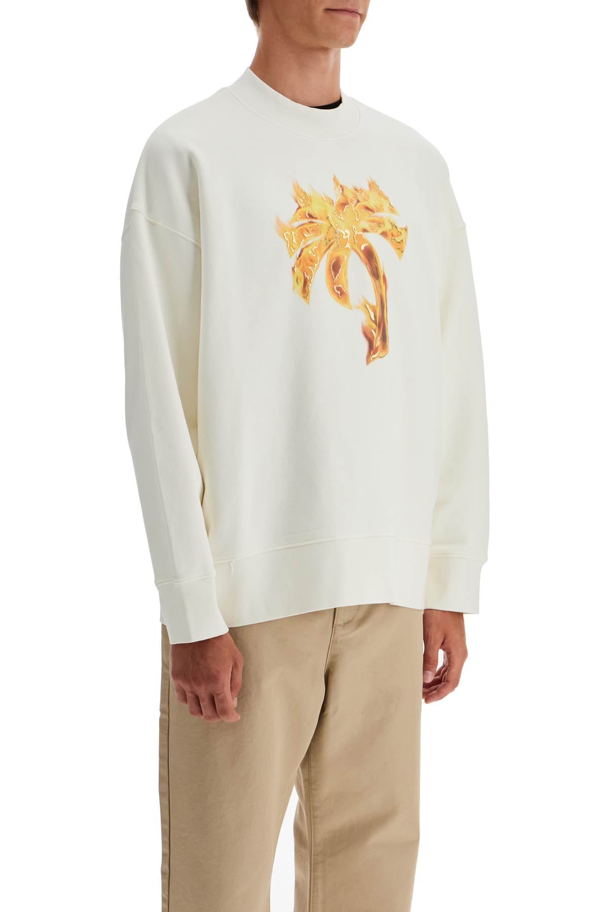 Palm Angels Burning Palm Oversized Sweatshirt