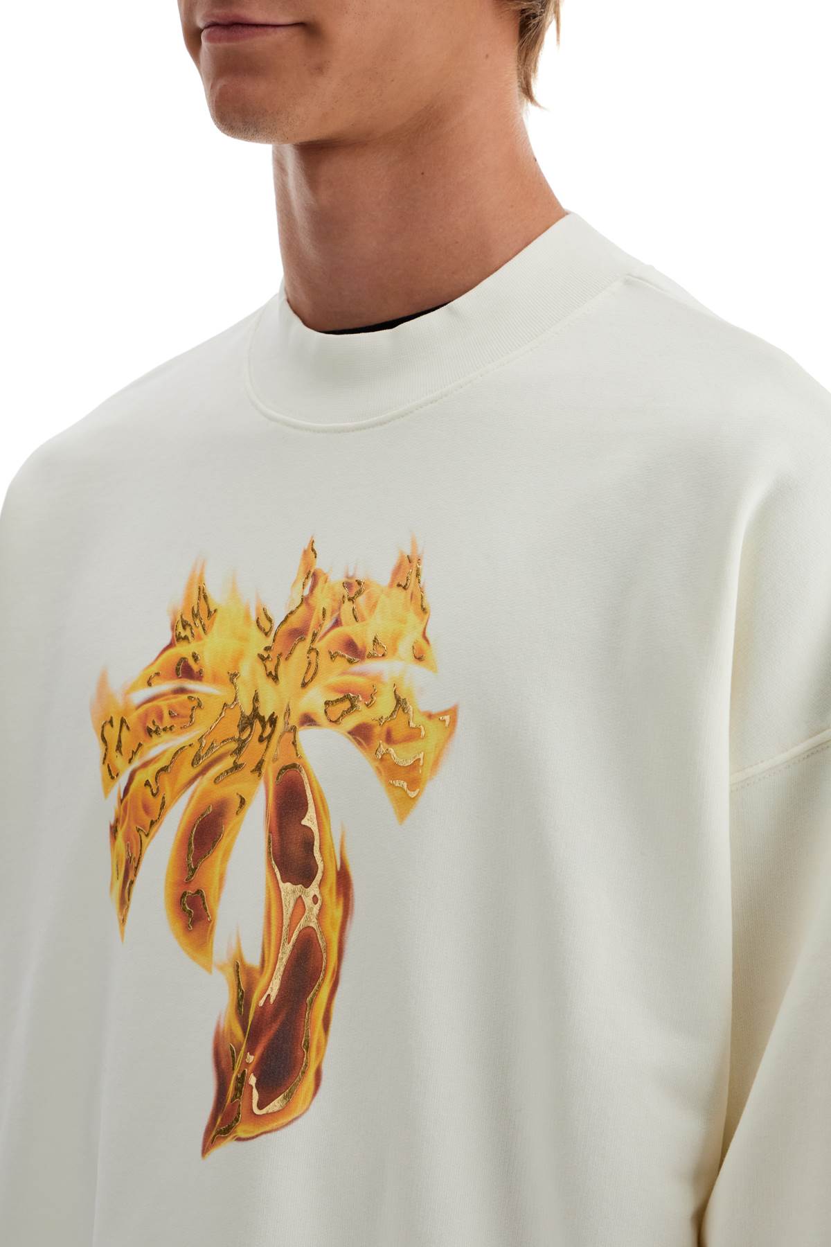 Palm Angels Burning Palm Oversized Sweatshirt